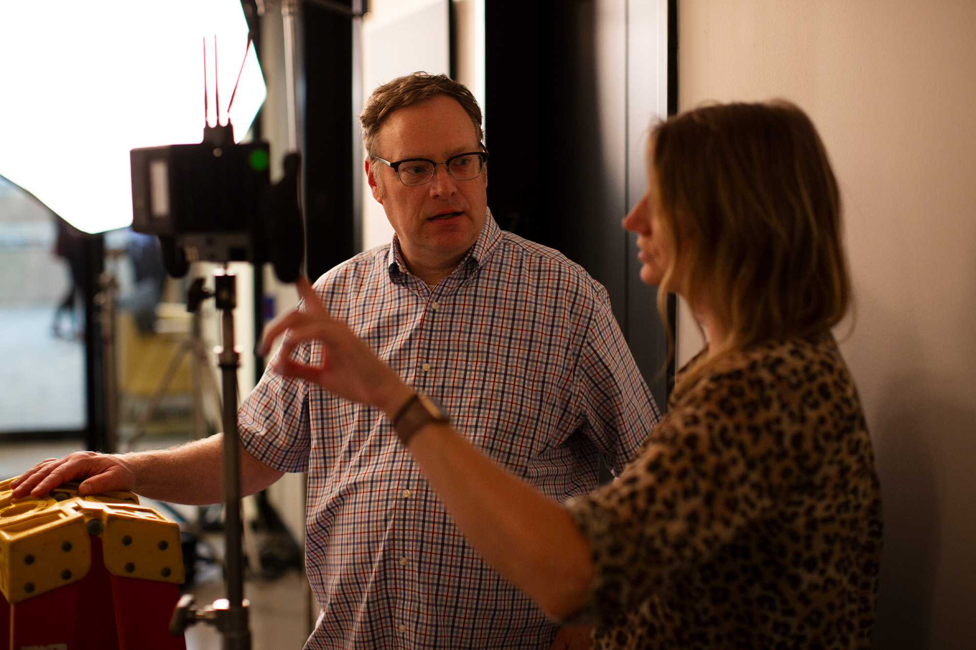 Bob and Sarah at video shoot