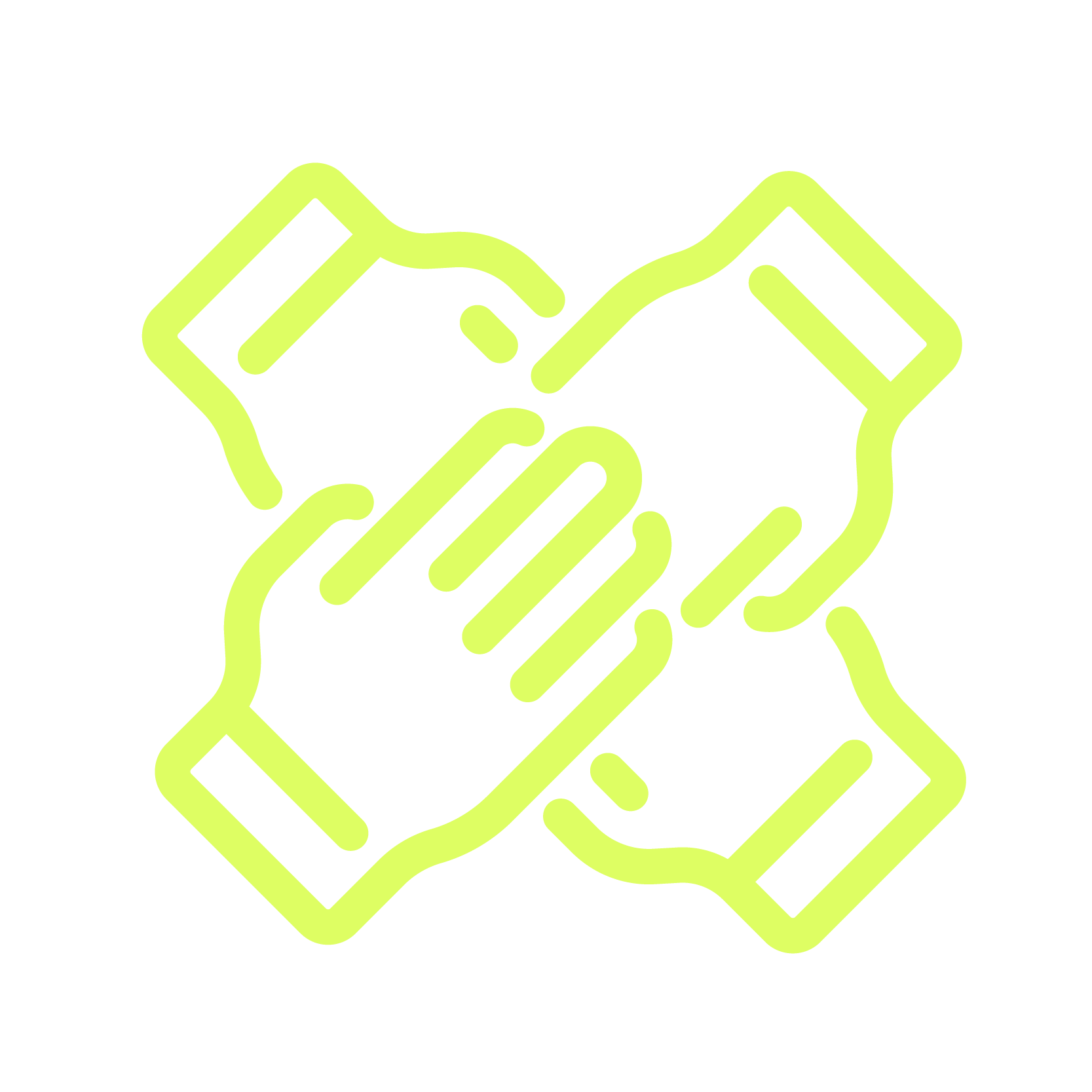 4 hands in circle icon