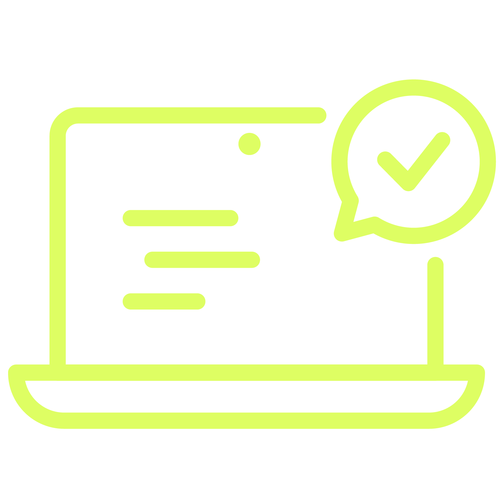 laptop with checkmark icon