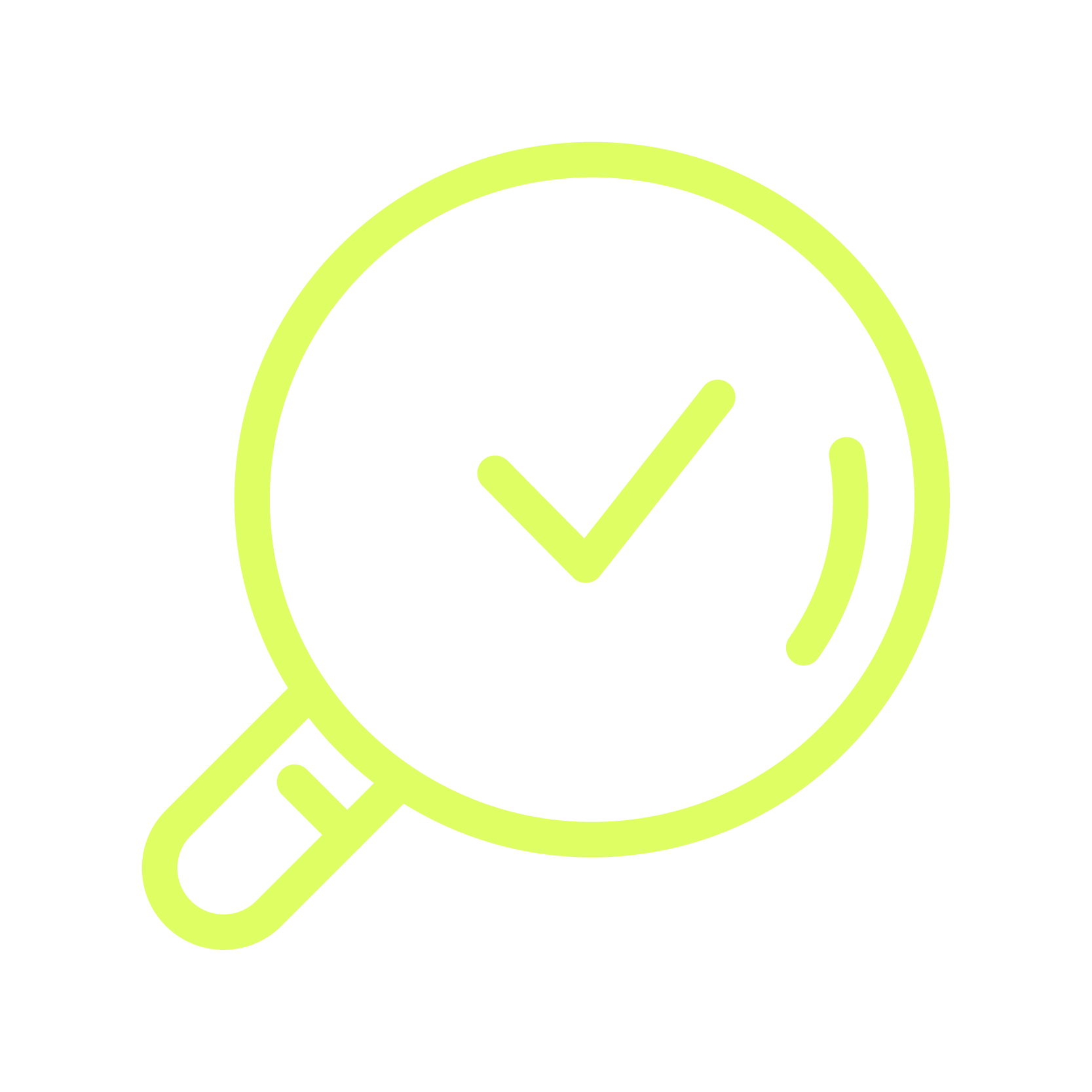 magnifying glass with checkmark icon