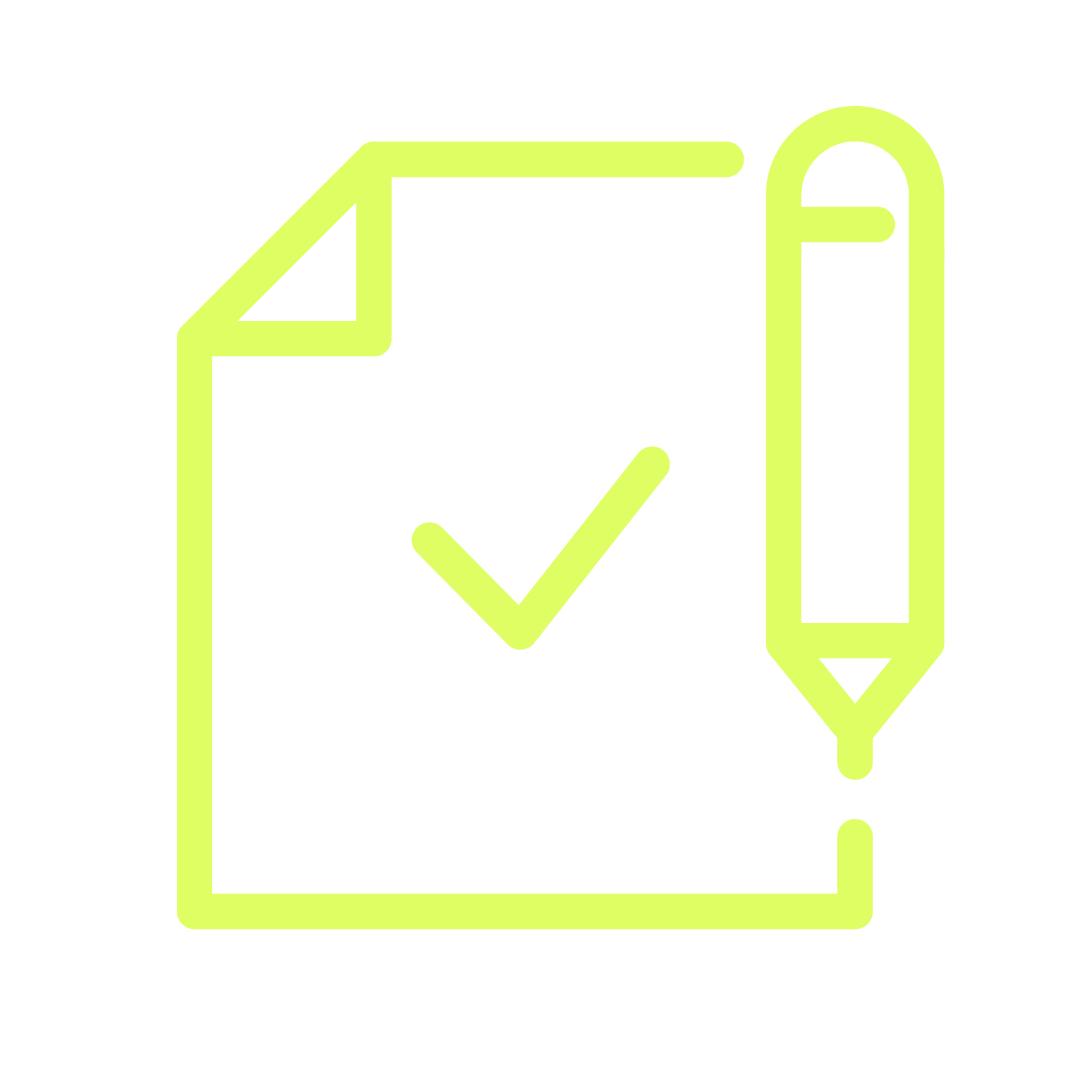 paper with pencil and checkmark icon