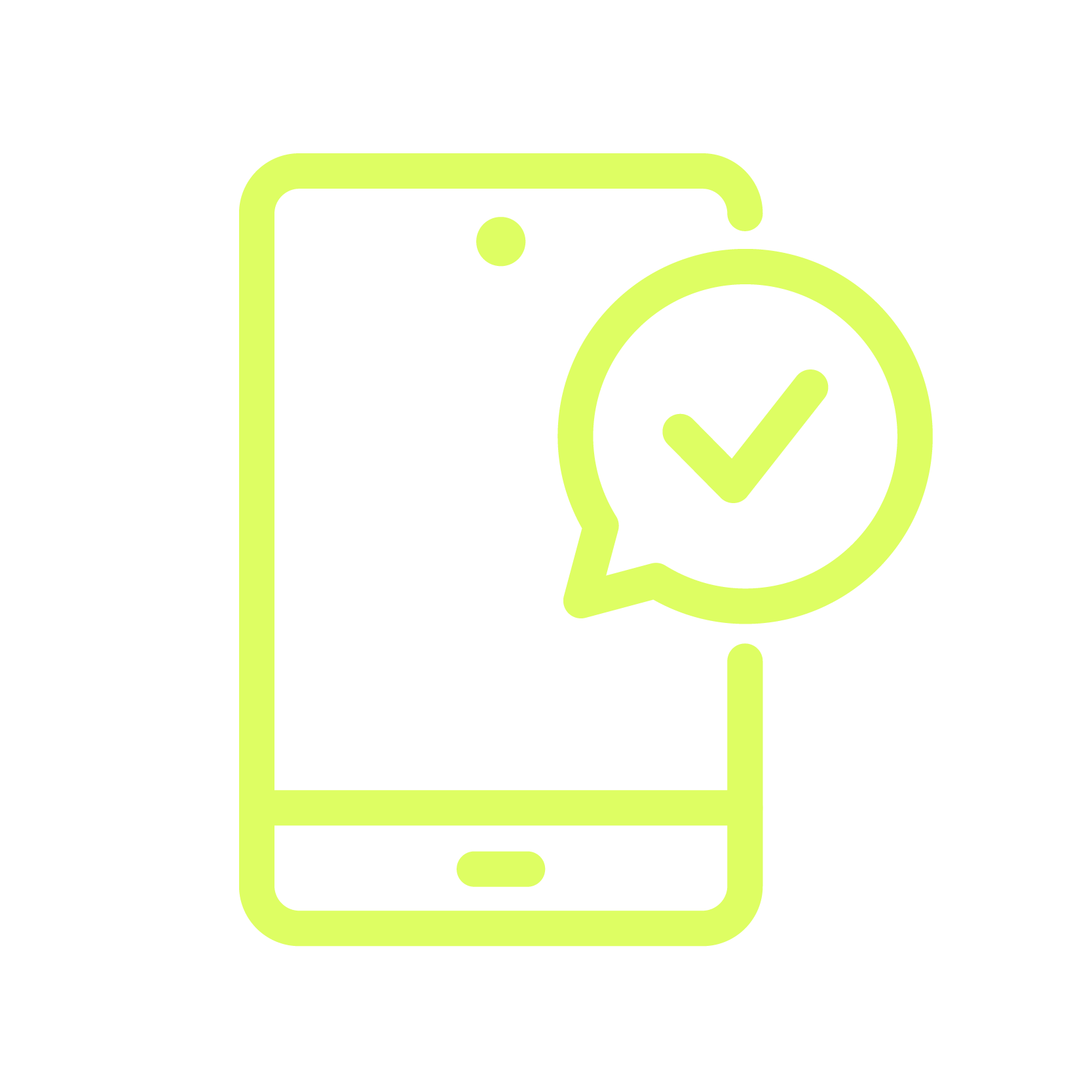 phone icon with checkmark icon