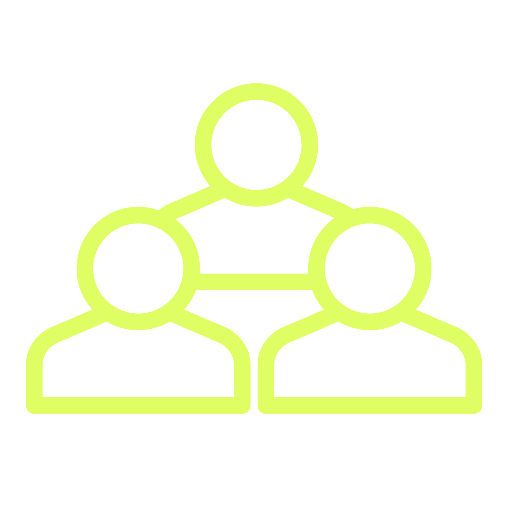 three profile heads icon