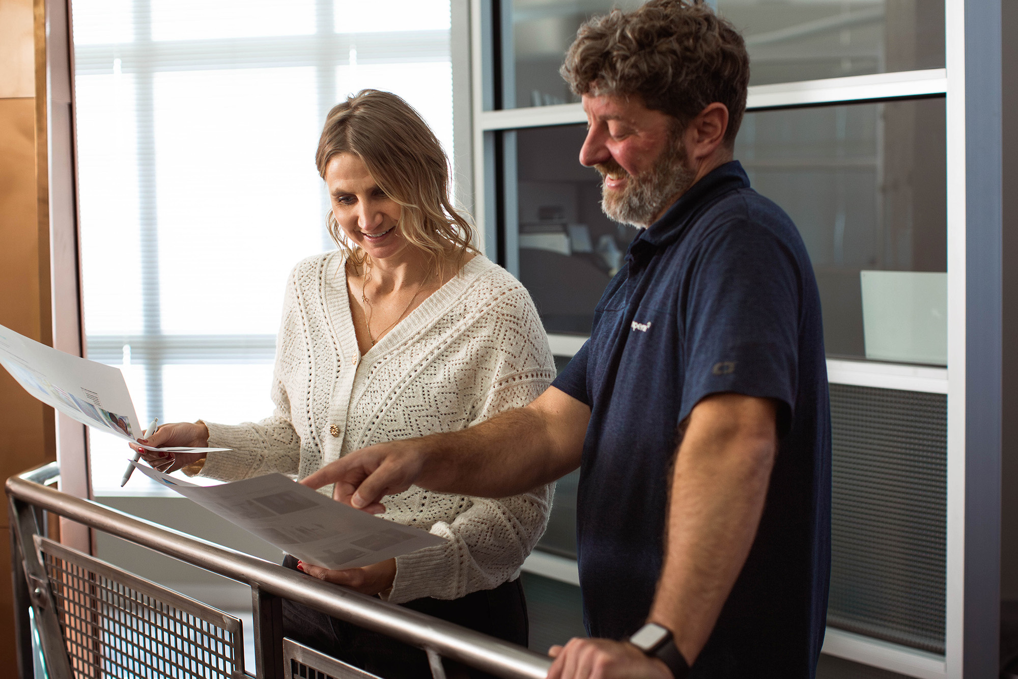 Brian and Sarah collaborate on fundraising creative strategy