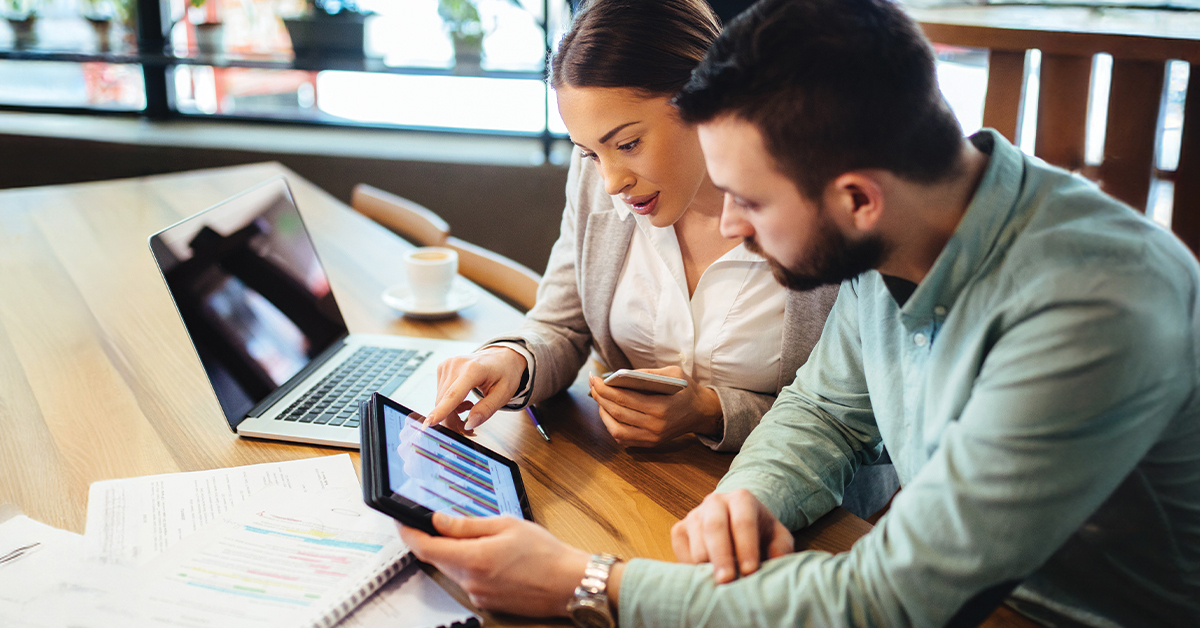 Fundraisers reviewing the Giving USA report 2023